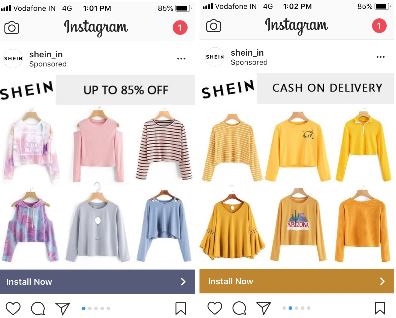 Showcase Different Offers on instagram