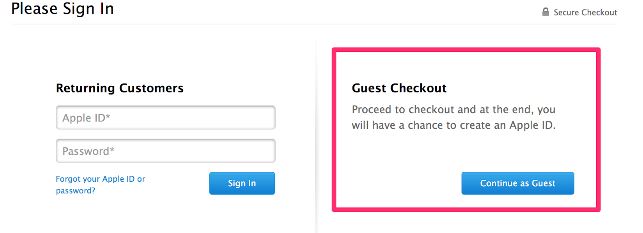 amazon guest checkout