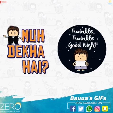 Zero movie whatsapp stickers and GIFs