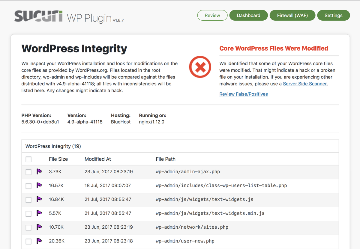 Sucuri wordpress security 