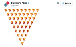 Domino's using emojis